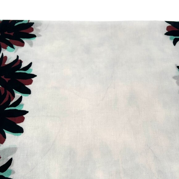 KATE SPADE *Flawed* Burgundy Yellow Pineapple Print Lightweight Fall Scarf Shawl - Picture 4 of 5